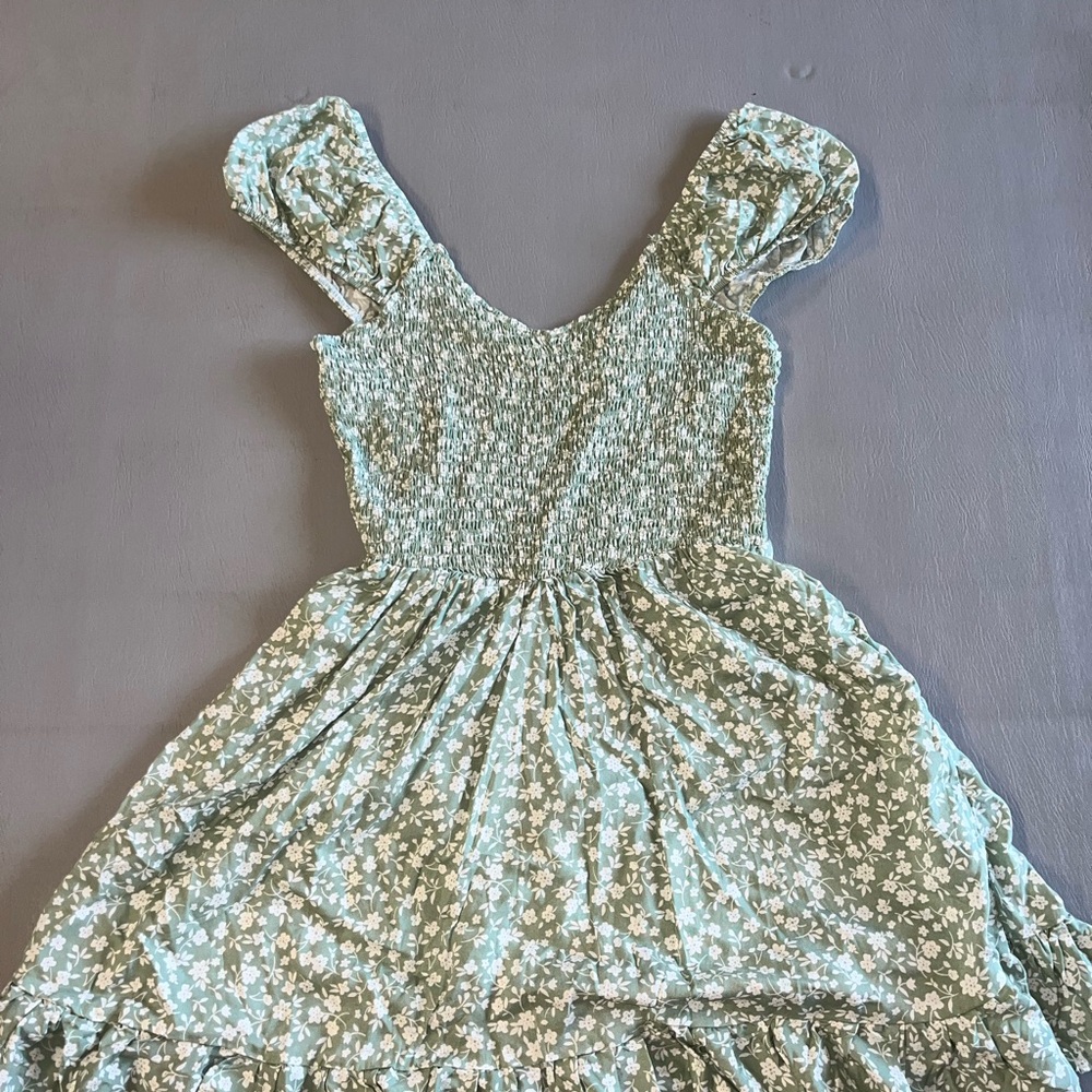 Passport Green Floral‎ Casual Dress